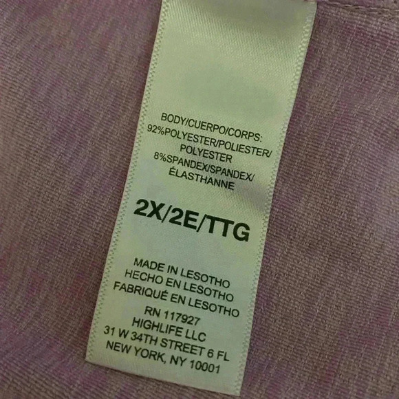 🆕Plus-Size Reebok Violet Tulle Heather Top 2X🆕 - Picture 11 of 15